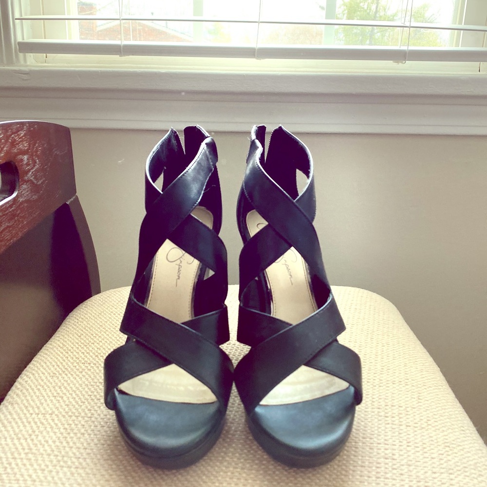 Jessica Simpson JINXXI Black Wedges